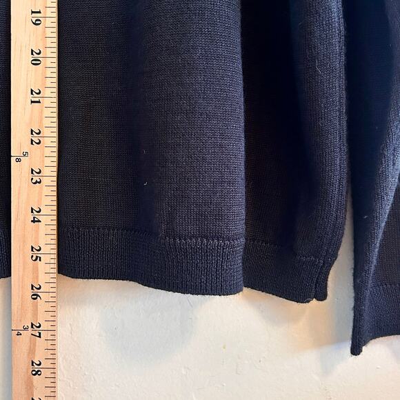 Alfred Dunner Cardigan Womens 1X Plus Black Wool Blend Cardinal Embroidered - Picture 7 of 8